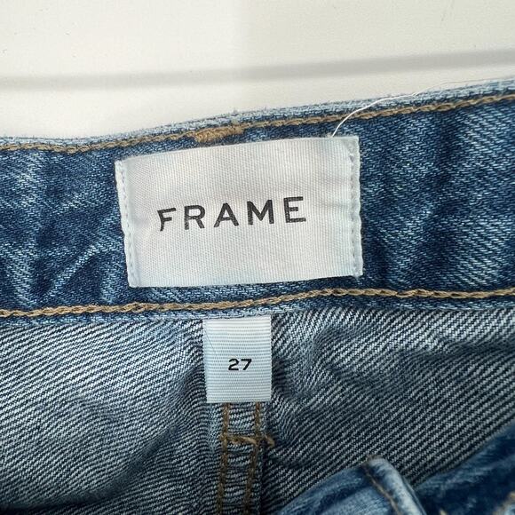 Frame Jeans Womens 27 High‎ Rise Wide Crop Pants Boho Blue - Picture 6 of 9